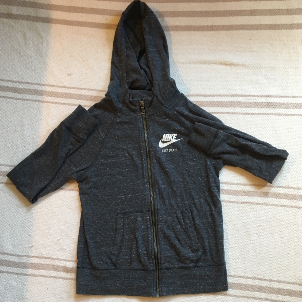 Girls size L gray Nike zip up